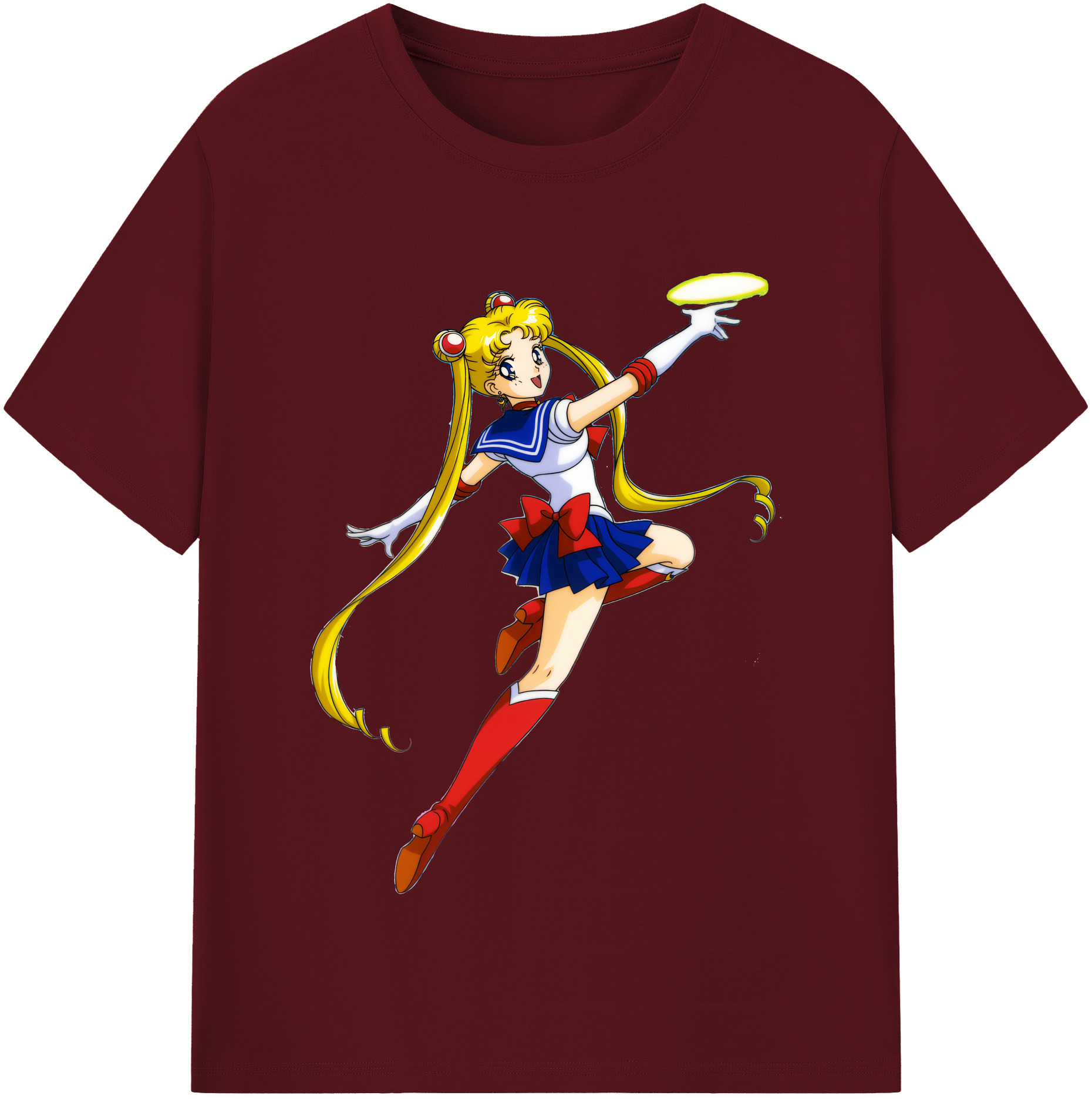 （画像用） 美少女戦士セーラームーン 月野 うさぎ つきの うさぎ Sailor Moon Tsukino Usagi 綿100％半袖Tシャツ（フロントプリント）